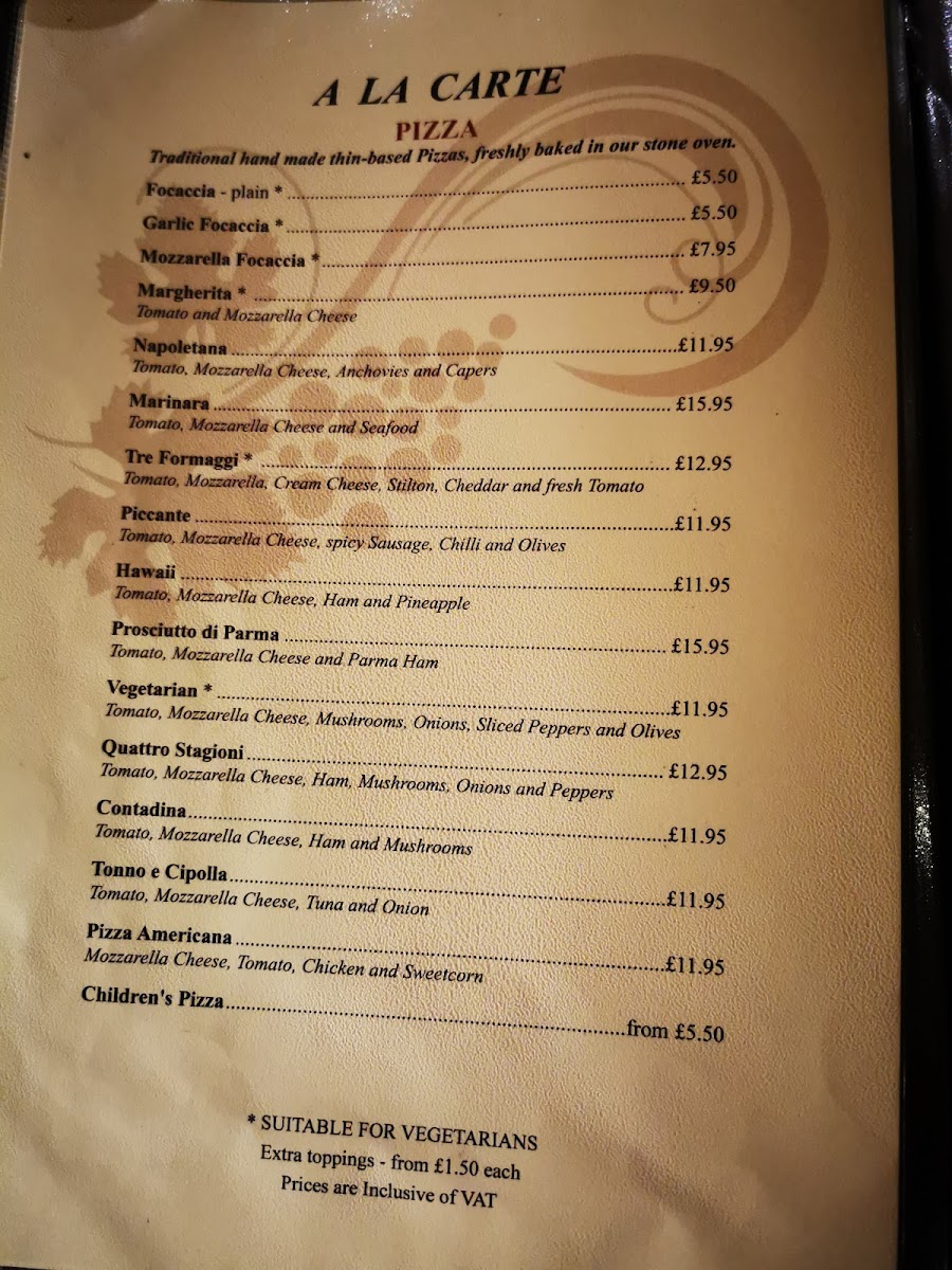 Menu Bruno's Italian Restaurant-1